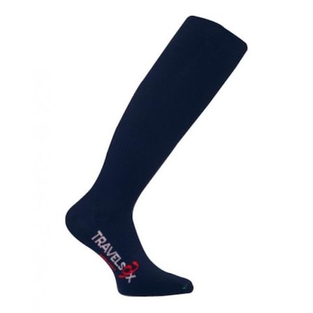 Travelsox Travelsox TSC 1000 H Patented Graduated Compression OTC Socks; Navy - Large TSC1000H_NV_LG